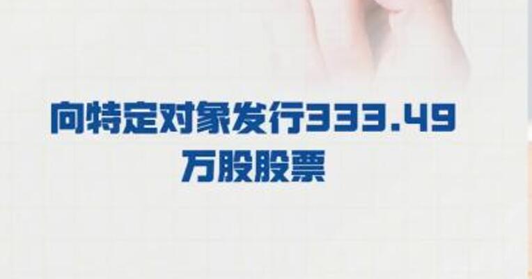 寒武纪：向特定对象 发行333.49万股股票