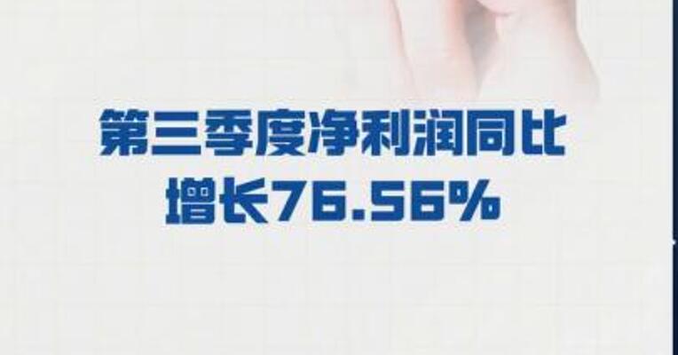 中策橡胶： 第三季度净利润同比增长 76.56%