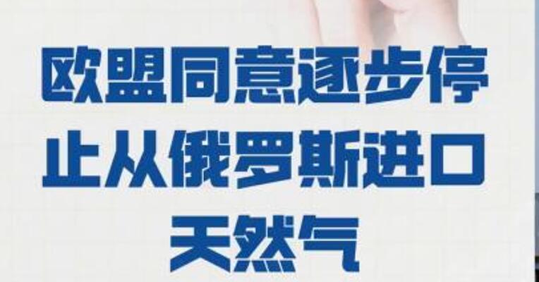 欧盟同意逐步停止 从俄罗斯进口天然气