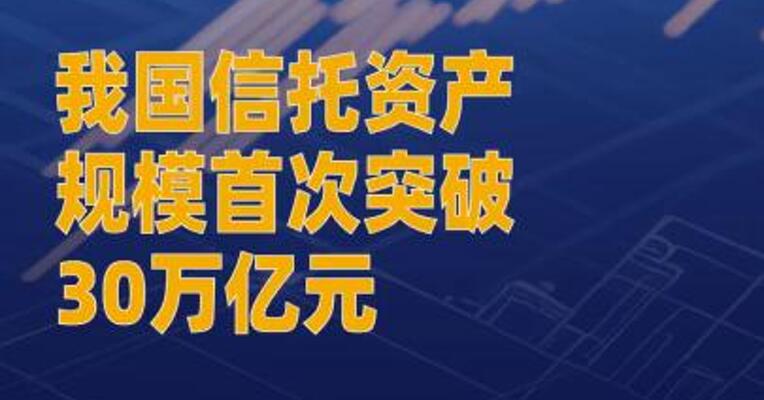 我国信托资产规模 首次突破30万亿元