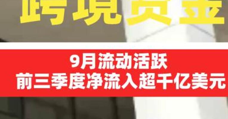 9月跨境资金流动活跃 前三季度净流入 超千亿美元