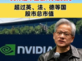 史上首家！英伟达市值破5万亿美元！超过英、法、德等国股市总市值