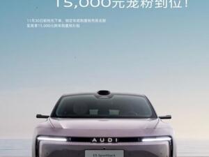 跨年购置税倒计时 奥迪 E5 Sportback至高享15,000元补贴