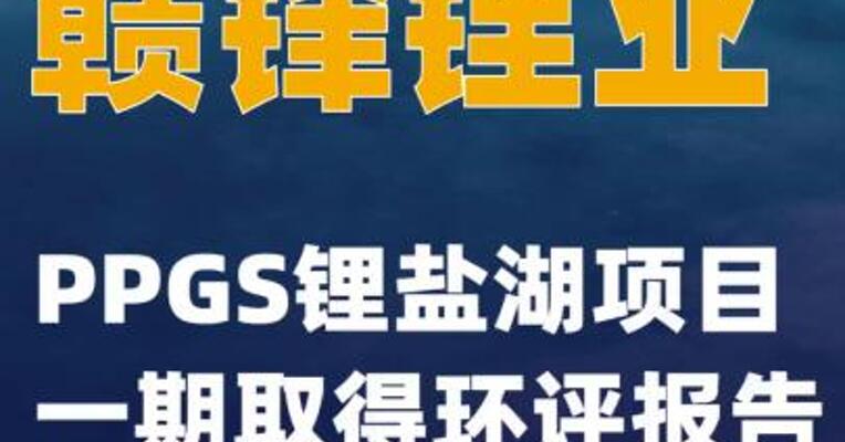 赣锋锂业：PPGS锂盐湖项目一期取得环评报告