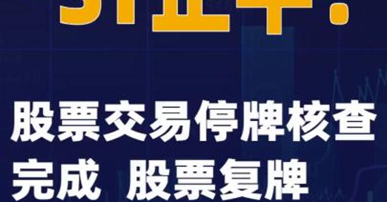*ST正平：股票交易停牌核查完成股票复牌