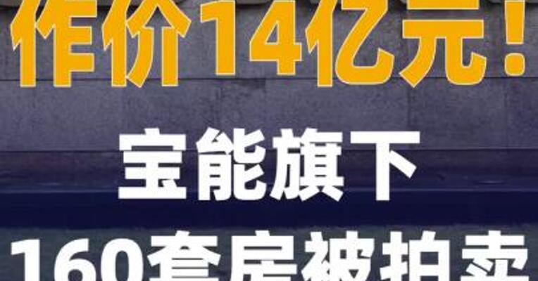 作价14亿元宝能旗下160套房 被拍卖
