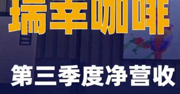 瑞幸咖啡第三季度净营收152.9亿元
