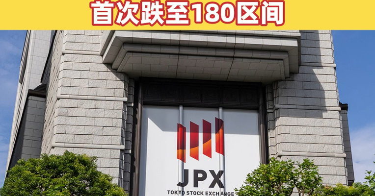 跌势持续，一天跌超1620点，日经225指数收跌3.22%！#日元兑欧元汇率首次跌至180区间
