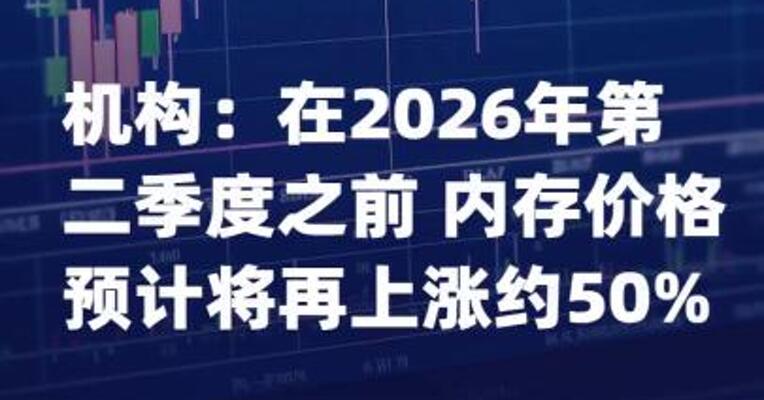机构：在2026年第二季度 之前 内存价格预计 将再上涨约50%