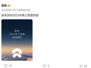 蔚来三季度业绩出炉！交付超8.7万台，创历史新高！美股盘前大涨