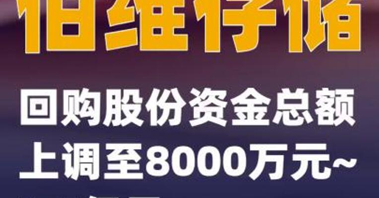 佰维存储：回购股份资金总额上调至8000万元~1.5亿元