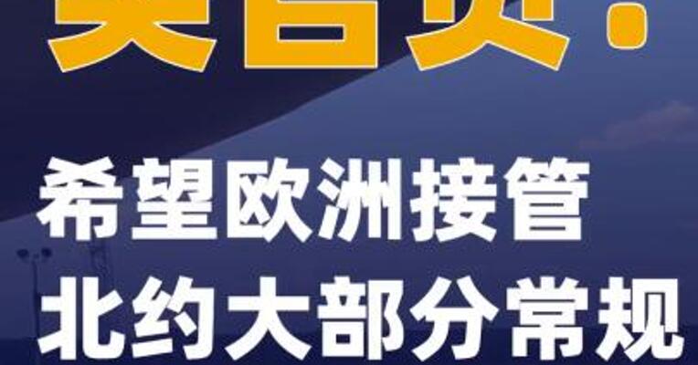 美官员：希望欧洲接管北约大部分常规防御能力