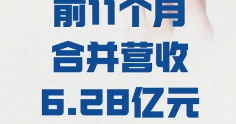 合富中国： 前11个月合并营业收入 6.28亿元同比下降26.02%