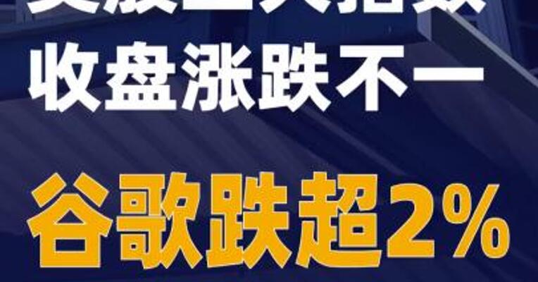 美股三大指数收盘涨跌不一 谷歌跌超2%