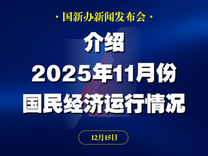 直播丨国新办举行新闻发布会 介绍2025年11月份国民经济运行情况