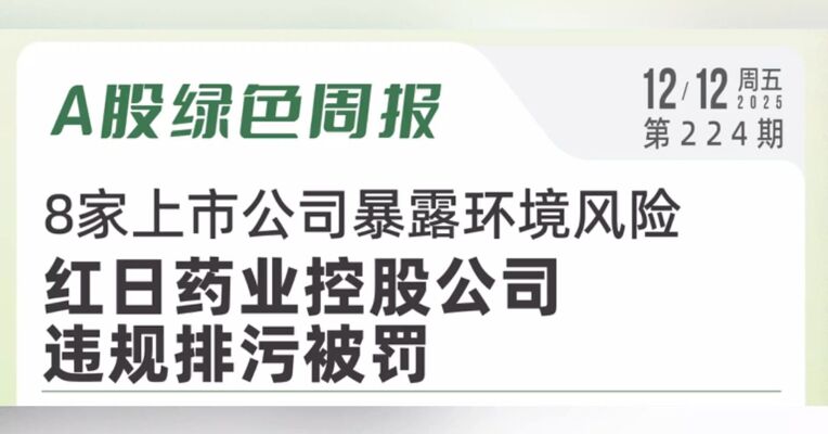 绿色投资排雷周报：中国铁建控股公司因环境违规违法行为被罚25万元