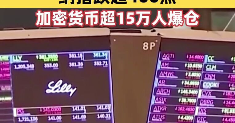 美股全线下跌，纳指跌超400点！甲骨文跌超5%，加密货币超15万人爆仓