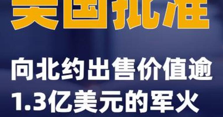 美国批准向北约出售价值逾1.3亿美元的军火