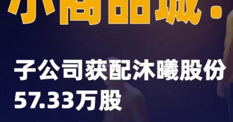 小商品城：子公司获配沐曦股份57.33万股
