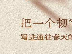 新年寄语｜把一个“韧”字，写进通往春天的路上