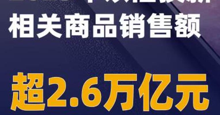 2025年以旧换新相关商品销售额超2.6万亿元