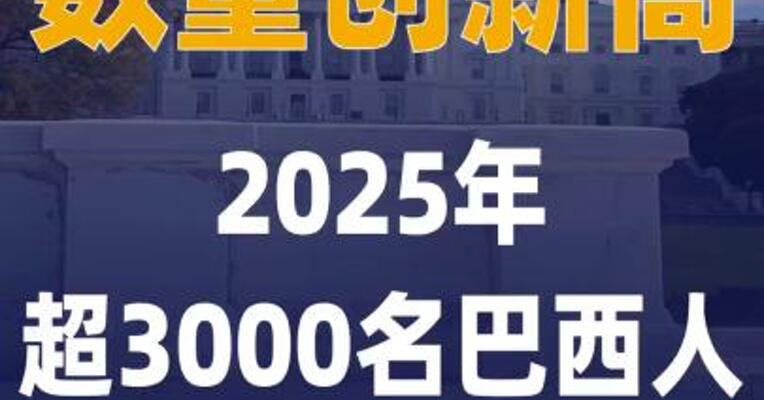 数量创新高 2025年超3000名巴西 人被美国驱逐出境