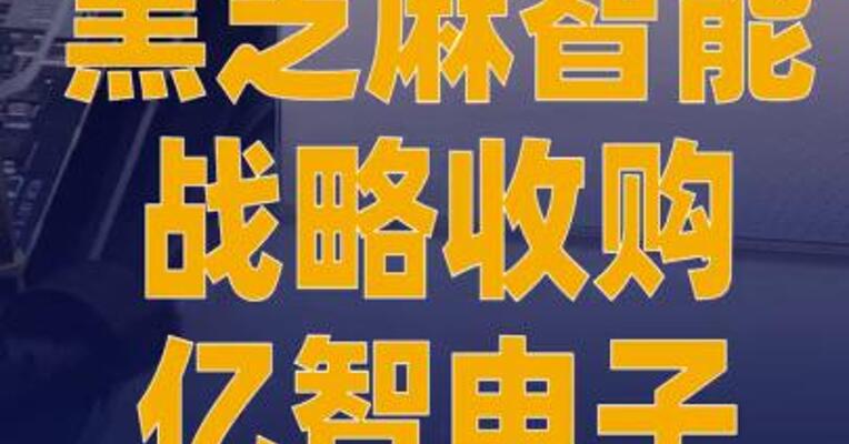 黑芝麻智能战略收购亿智电子