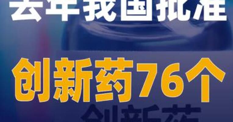 去年我国批准创新药76个