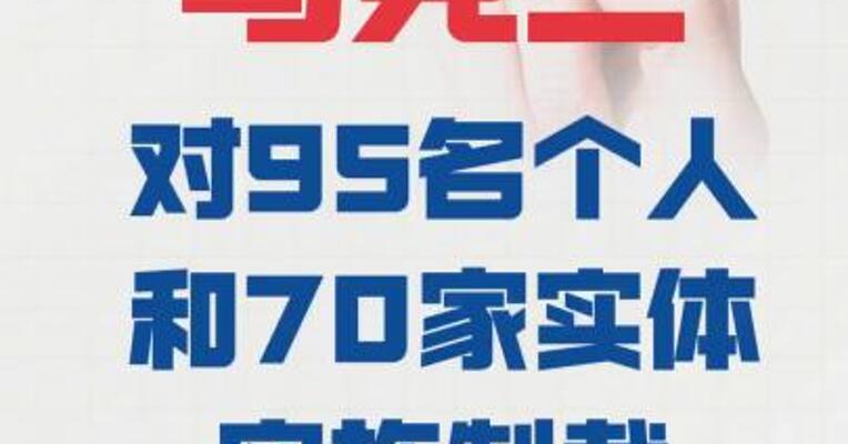 乌克兰 对95名个人和70家实体 实施制裁
