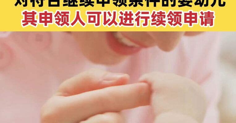 2026年育儿补贴今天正式开始申领 对符合继续申领条件的婴幼儿 其申领人可以进行续领申请