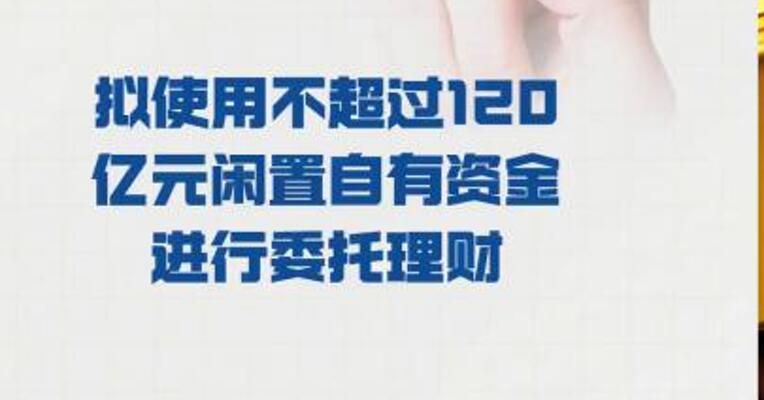 天能股份： 拟使用不超过120亿元 闲置自有资金进行委托理财