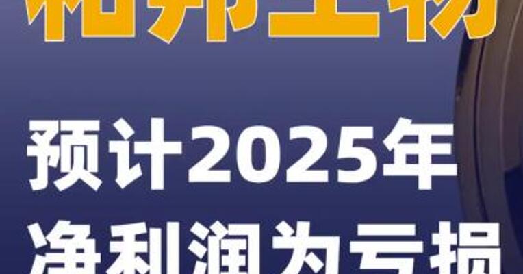 和邦生物：预计2025年净利润为亏损