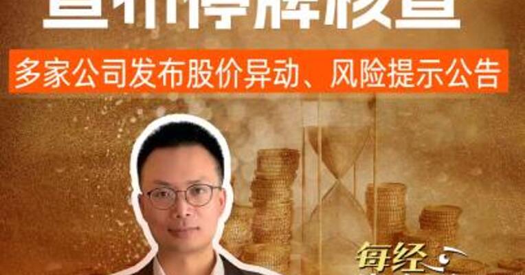 2026年最牛股 宣布停牌核查 多家公司发布 股价异动、风险提示公告