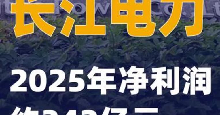 长江电力：2025年净利润约342亿元