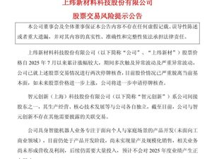 若股价进一步上涨，将申请停牌核查！上纬新材最新公告