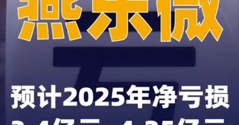 燕东微：预计2025年净亏损3.4亿元~4.25亿元