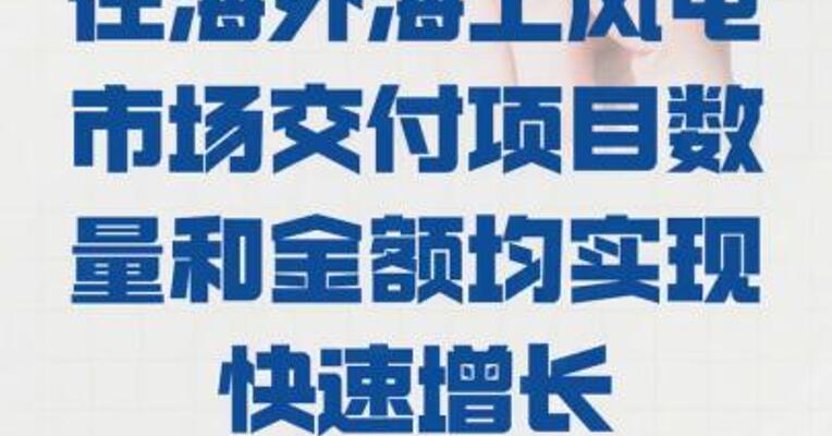 大金重工： 在海外海上风电市场交付 项目数量和金额 均实现快速增长