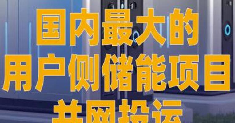 国内最大的用户侧储能项目 并网投运