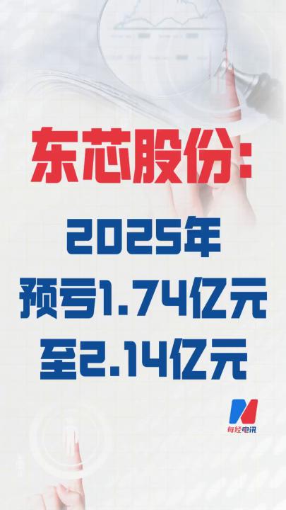 東芯股份：  2025年預(yù)虧 1.74億元至2.14億元
