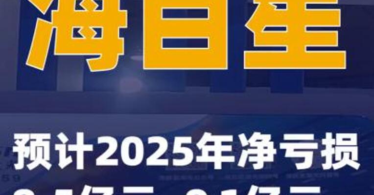 海目星：预计2025年净亏损8.5亿元~9.1亿元