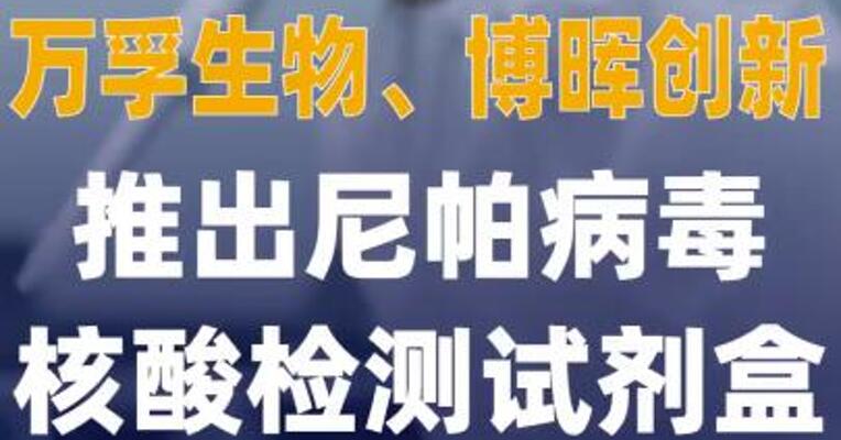 万孚生物、博晖创新推出 尼帕病毒核酸检测试剂盒