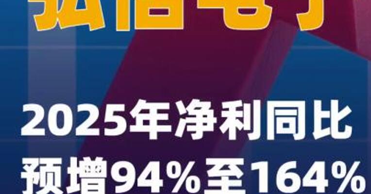 弘信电子：2025年净利同比预增94%至164%