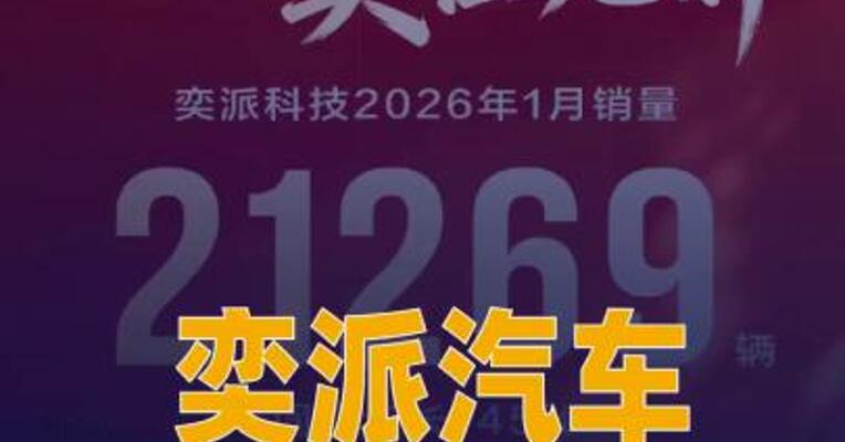 奕派汽车1月销量21269辆， 同比增长145%