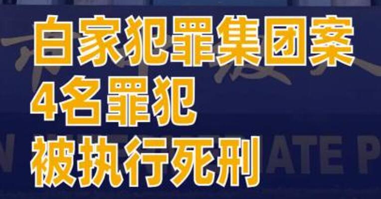 白家犯罪集团案4名罪犯 被执行死刑