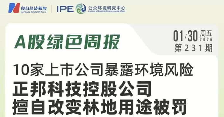 绿色投资排雷周报：超过排污许可限值排放大气污染物，国泰集团控股公司被罚23.4万元