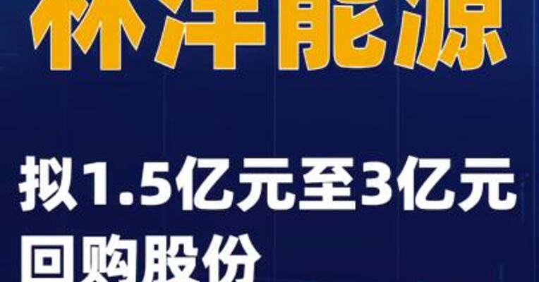 林洋能源：拟1.5亿元至3亿元回购股份