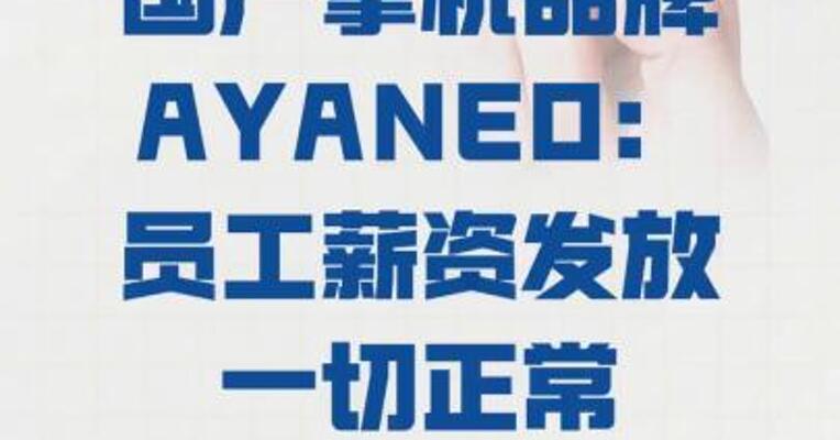 国产掌机品牌AYANEO： 员工薪资发放一切正常