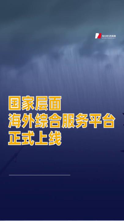 国家层面海外综合服务平台正式上线