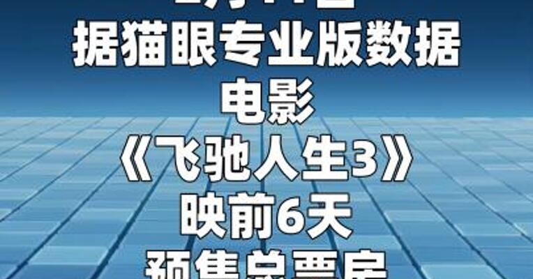 电影《飞驰人生3》预售票房突破5000万