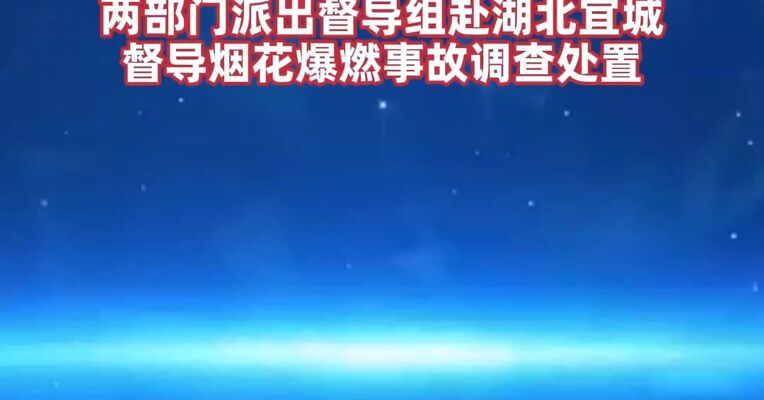 国务院安委办、应急管理部：加强烟花爆竹全链条安全监管 严防各类事故发生，两部门派出督导组赴湖北宜城督导烟花爆燃事故调查处置